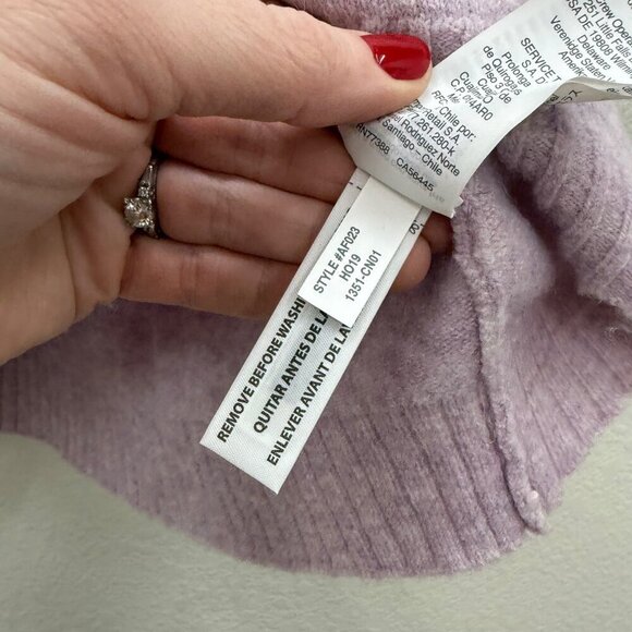 J Crew Supersoft Yarn Purple Turtleneck Knit Wool Alpaca Sweater AF023 Women XXS - Picture 5 of 6